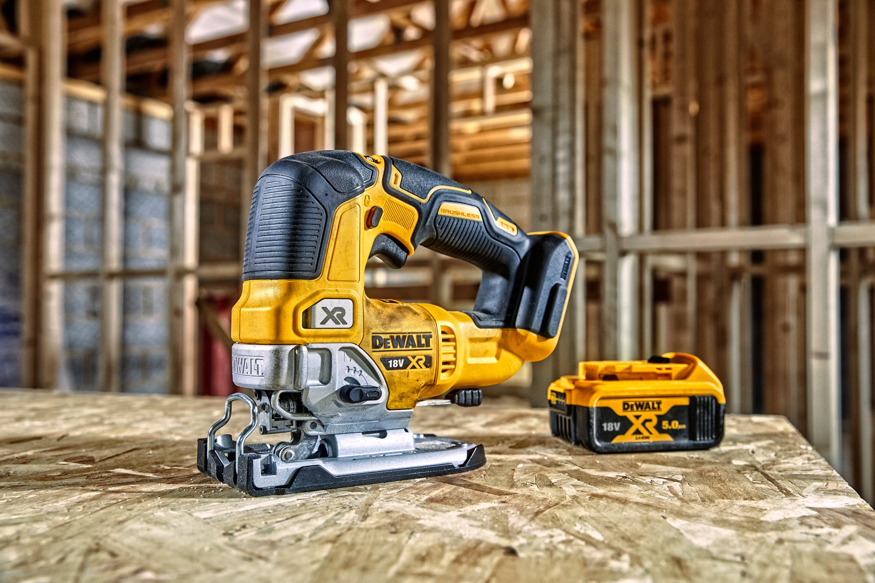 Bare Unit DeWalt DCS334N 18V XR Brushless Top Handle Jigsaw 