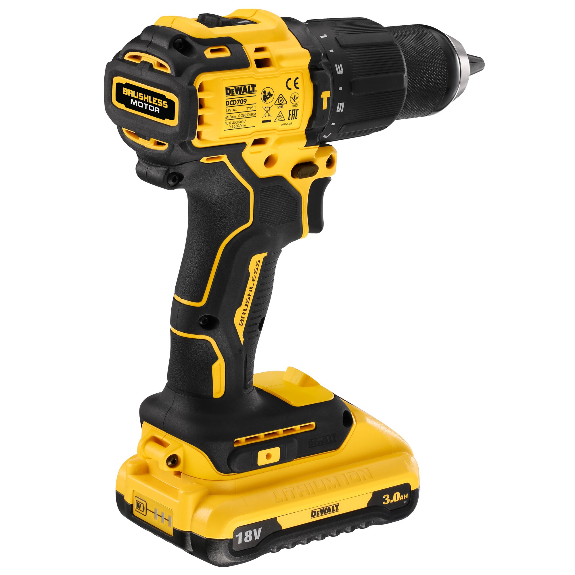 18V XR Compact Brushless Hammer Drill Driver 2 X 3Ah DEWALT