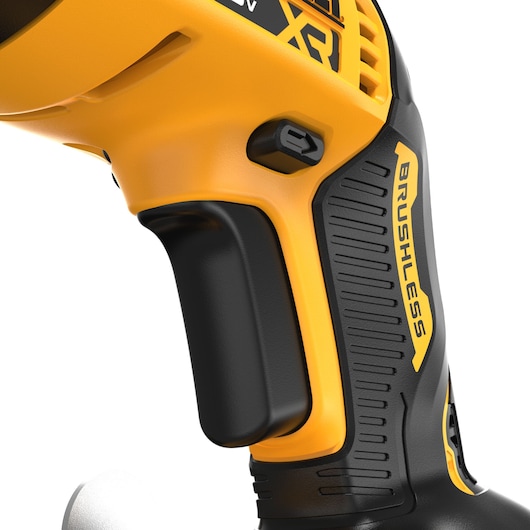 Close up of forward reverse switch and trigger on 20V MAX XR(®) Brushless Drywall Screwgun