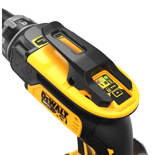 Side view of 20V MAX XR(®) Brushless Drywall Screwgun showcasing grip flange