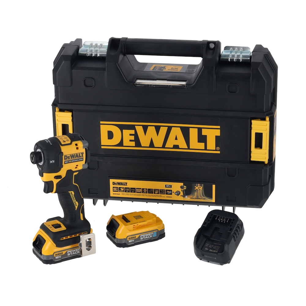 18V XR Brushless Hydraulic Impact Driver - 2 X 1.7Ah POWERSTACK Battery