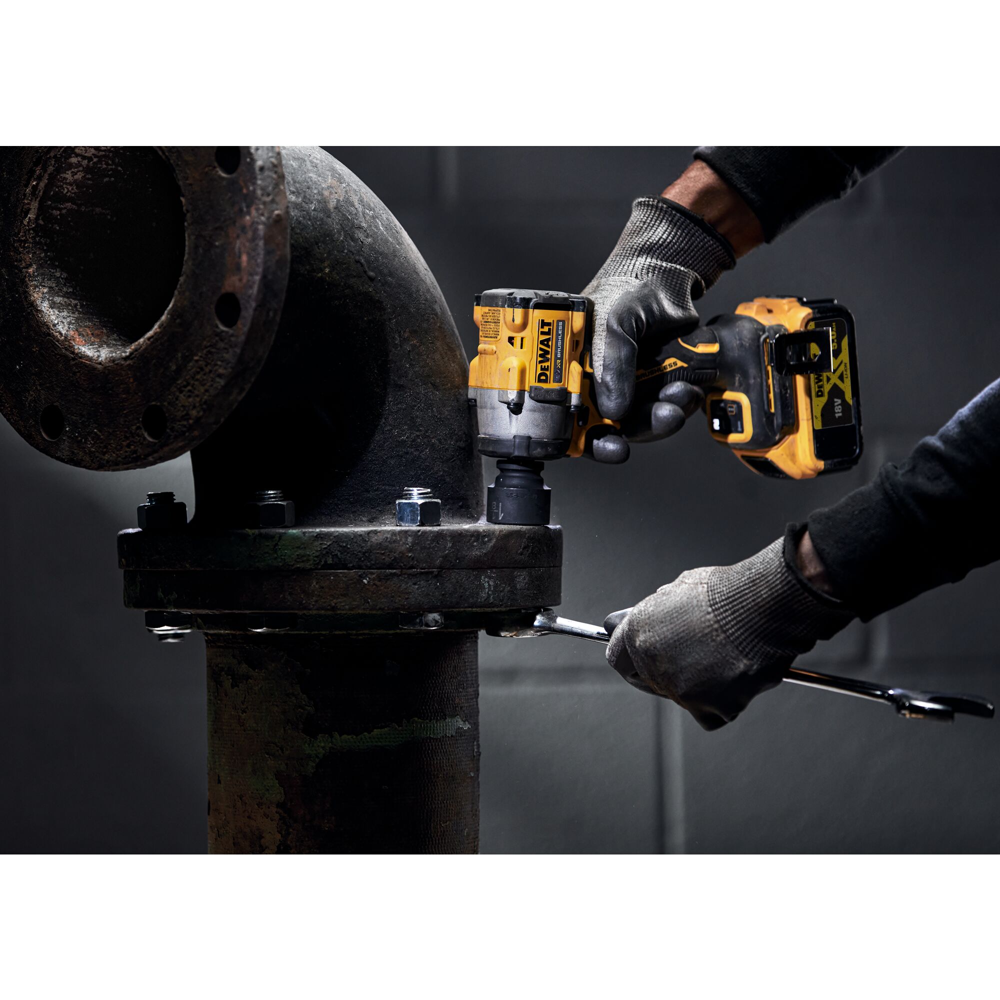 Detent pin impact shop wrench