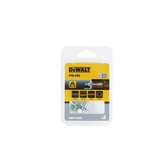PTB-PRO Zinc Plated (M10 x 100 mm) (2 PK)