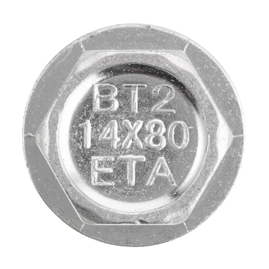BLUE-TIP 2 SCREW-BOLTS™ HEX HEAD ZINC PLATED
