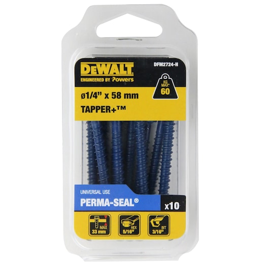 TAPPER +® PERMA-SEAL® HEX HEAD (Ø1/4" x 58 HANG)