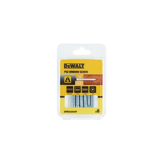 Window Screw for Wood Frames (6 x 6 x 72 mm)