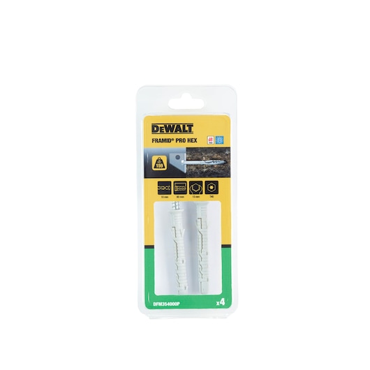 FRAMID®-PRO Hex Head Zinc Plated (10 x 80 mm) (4 PK)
