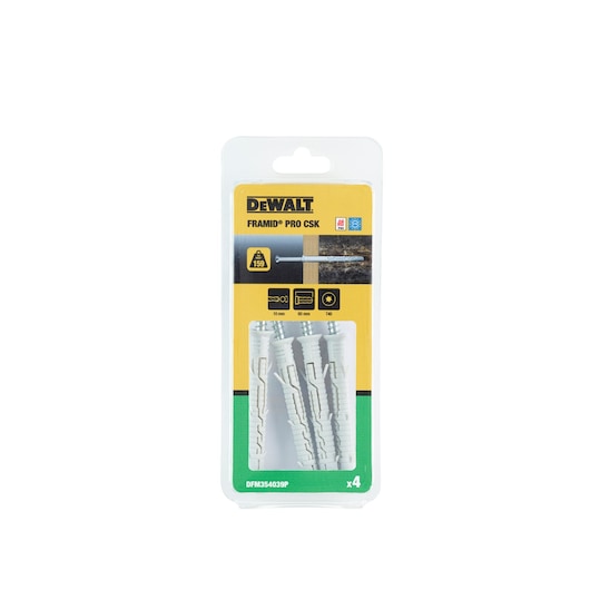 FRAMID®-PRO Countersunk Zinc Plated (10 x 80 mm) (4 PK)