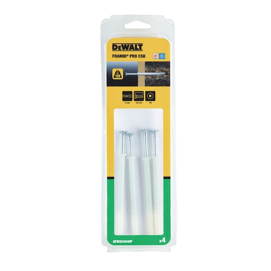 FRAMID®-PRO Countersunk Zinc Plated (10 x 100 mm) (4 PK)