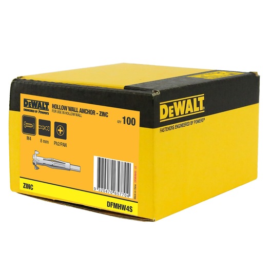 HOLLOW WALL ANCHOR ZINC (Ø1/8" x 3-12 HANG)