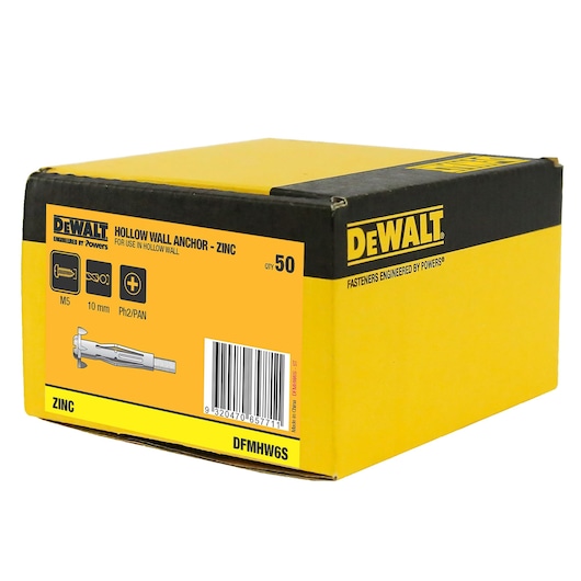 HOLLOW WALL ANCHOR ZINC (Ø3/16" x 10-16 HANG)