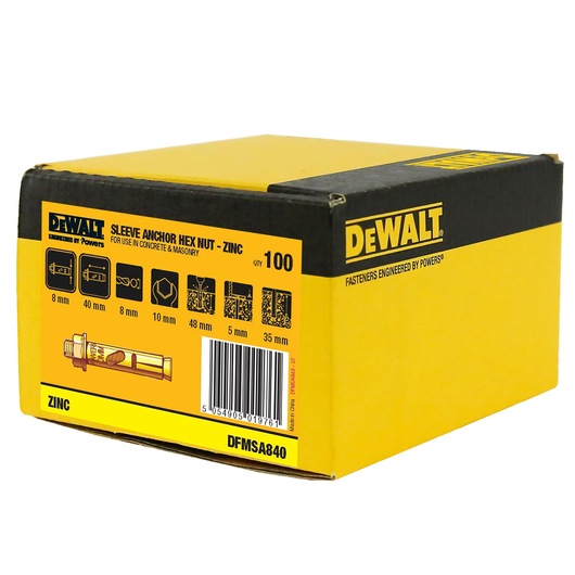 Sleeve Anchor Zinc Yellow Hex Head (Ø8)