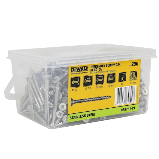 TIMBERDEK 304 S/S CSK HEAD Ø10 (50 PK)