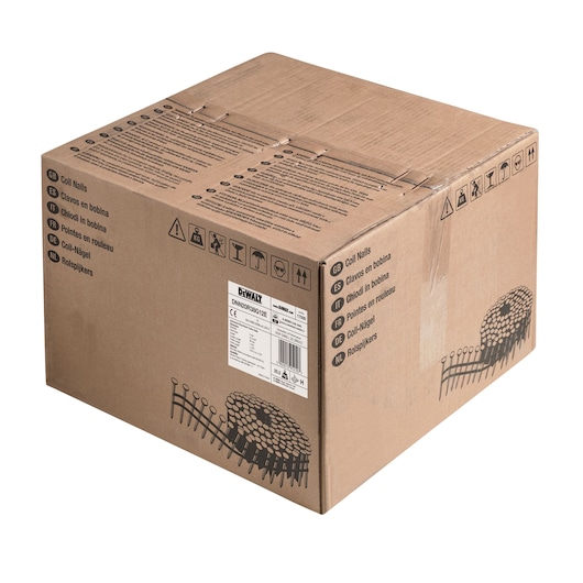 3/4 view box of 38mm galvanised coil nails