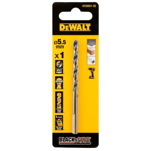 5.5MM BLACK GOLD HSS DRILL BIT