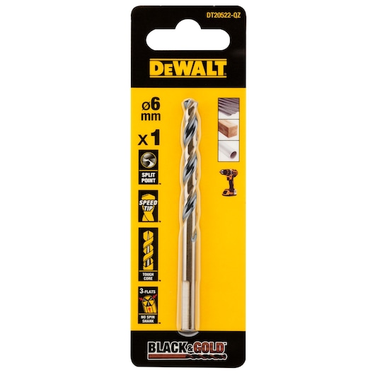 6.5MM BLACK GOLD HSS DRILL BIT