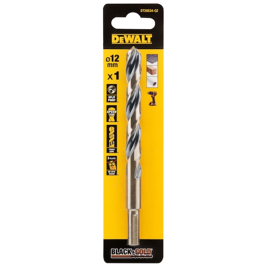 12MM BLACK GOLD HSS DRILL BIT
