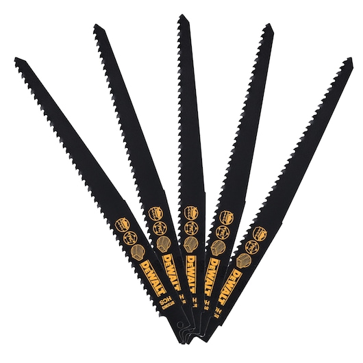 228mm 6 TPI (Wood) Bi-Metal Recip Blade (5 Pack)