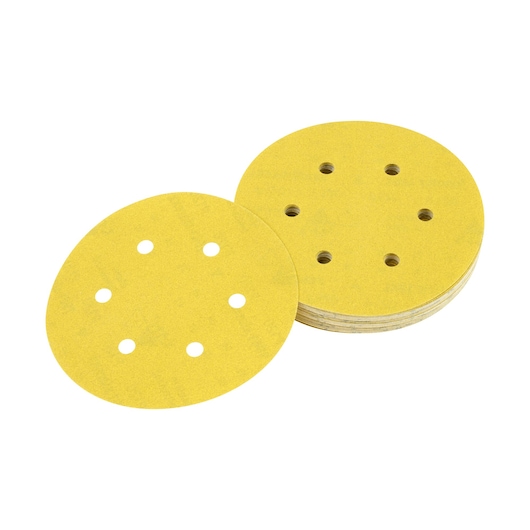 ROS 150mm 60G Multi Purpose Sandpaper 6 Hole Disc (25 Pack)