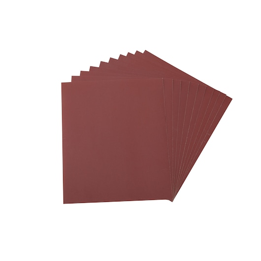 Full Sheet 230mm x 280mm 240G Water Resistant Multi Purpose Sandpaper 10 Pack