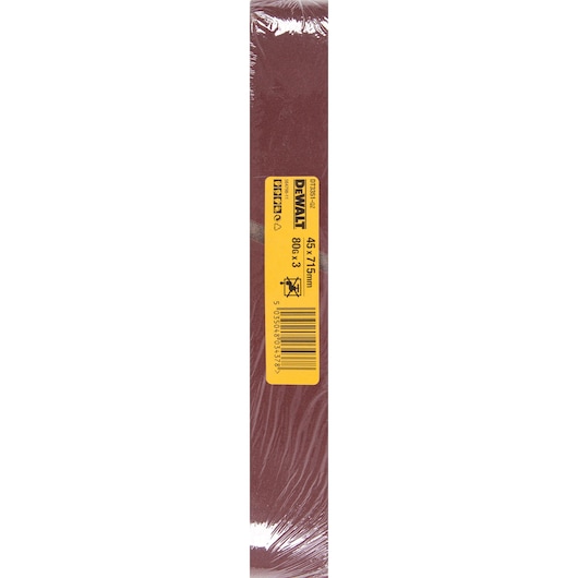 45mm x 715mm 80G Multi-Purpose Sanding Belt 3 Pack