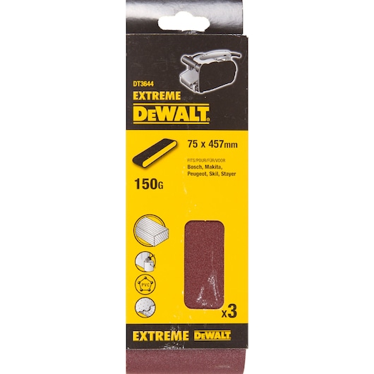 75mm x 457mm 150G Multi Purpose Sanding Belt (10 Pack)