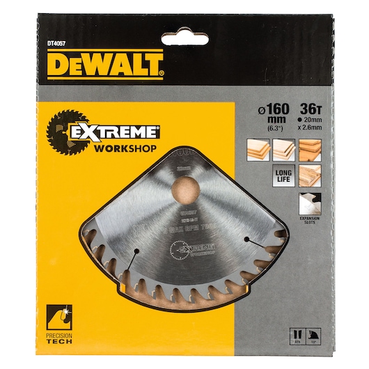 EXTREME WORKSHOP 160mm x 20mm 36T Circular Saw Blade