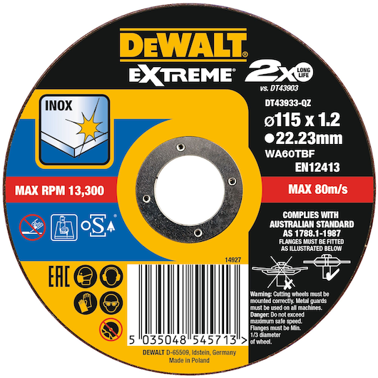 EXTREME® BONDED DISC THIN CUT 115MM X 1.2MM X 22.23MM