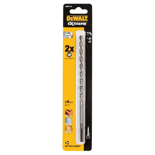 6mm EXTREME No Slip Shank Masonry Drill Bit
