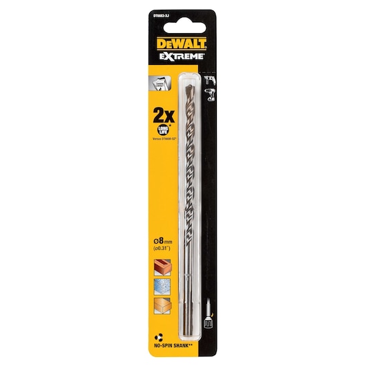8mm EXTREME No Slip Shank Masonry Drill Bit