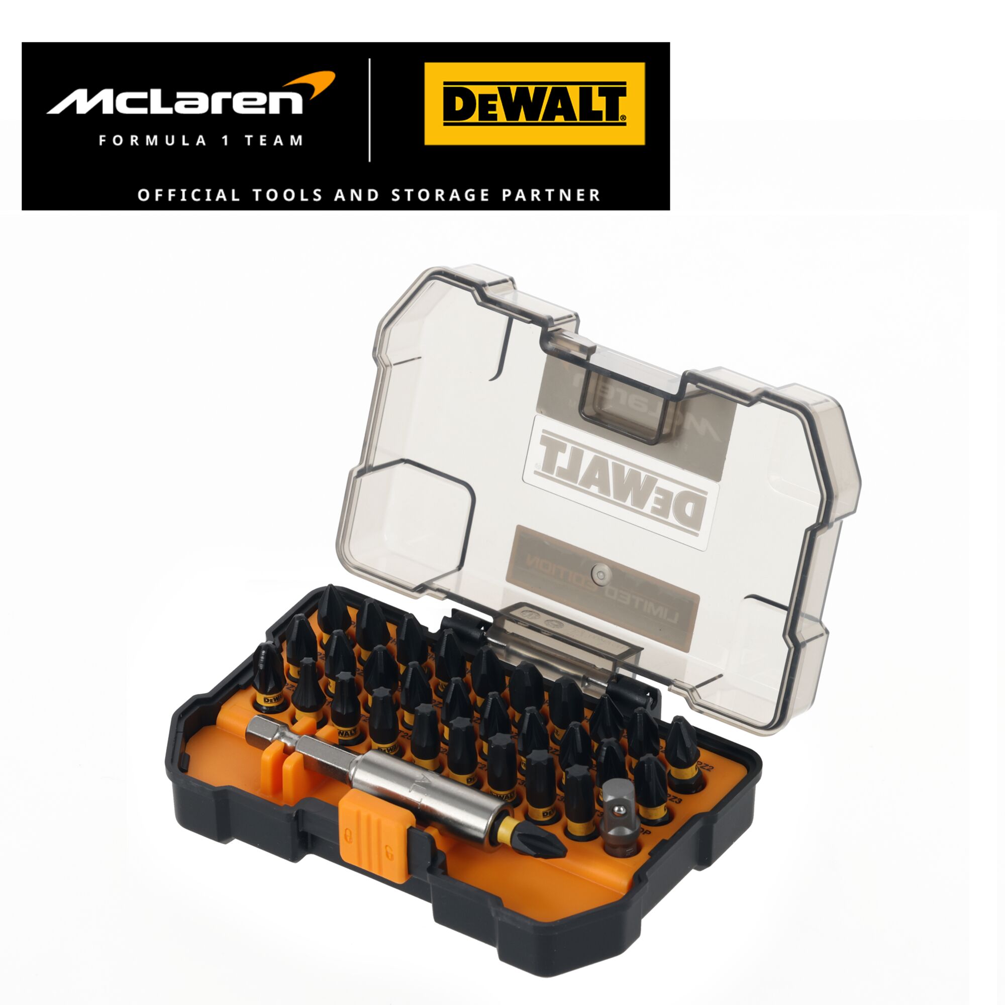 DEWALT x McLaren F1 Team Special Edition 32 Piece Screwdriving Set