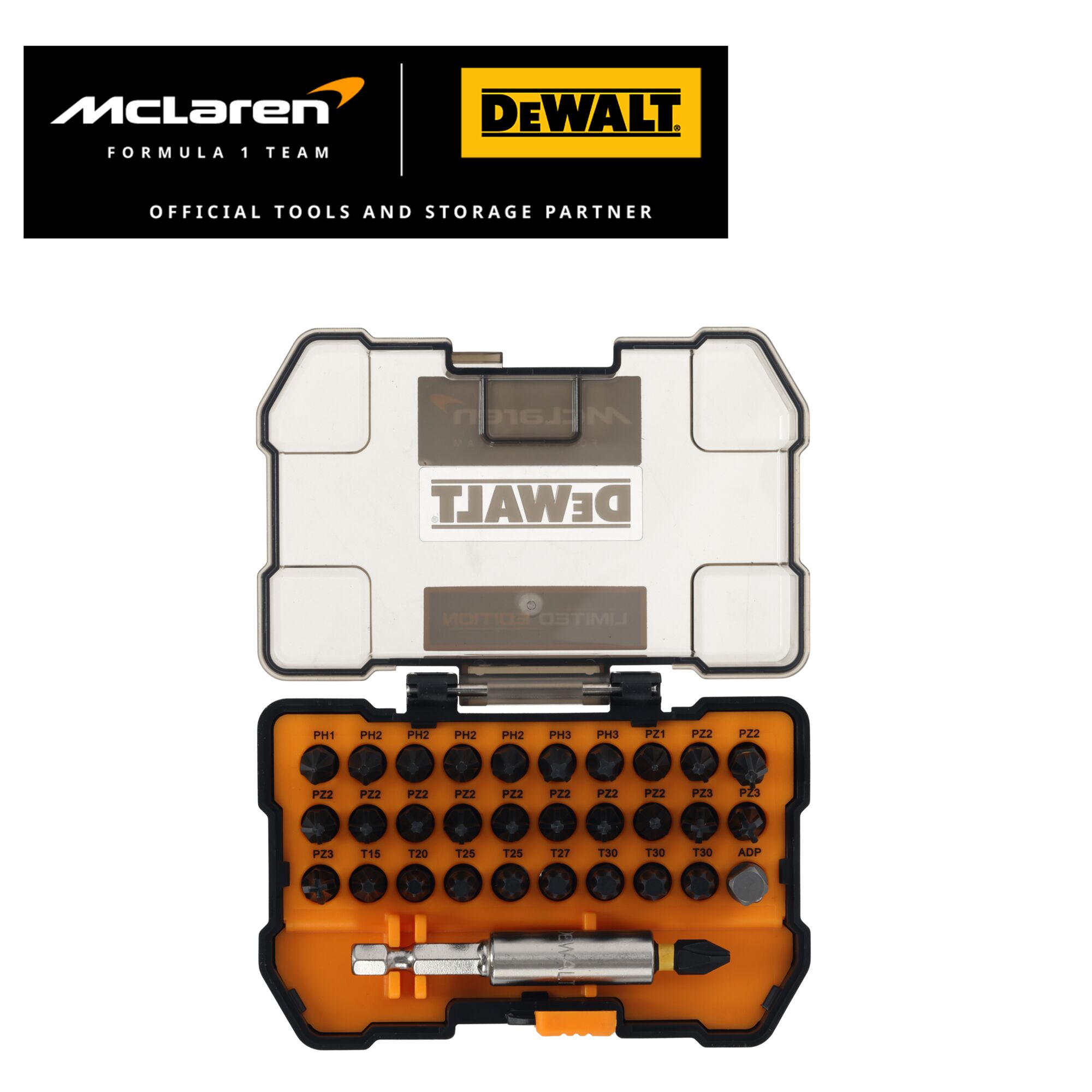 DEWALT x McLaren F1 Team Special Edition 32 Piece Screwdriving Set