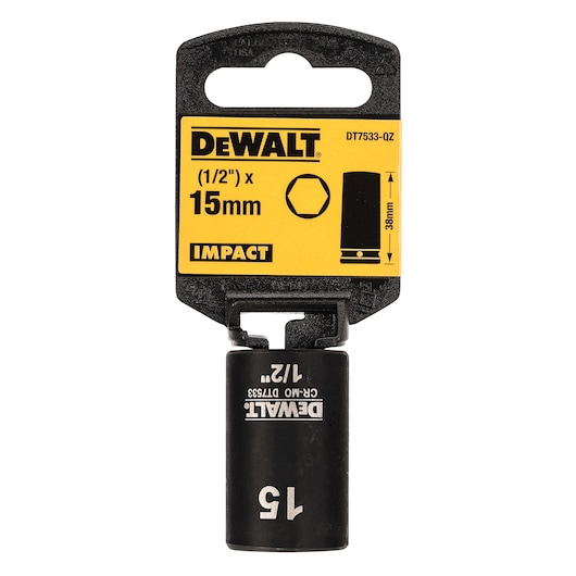 1/2" Shallow Impact Socket 15mm