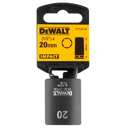 1/2" Shallow Impact Socket 20mm