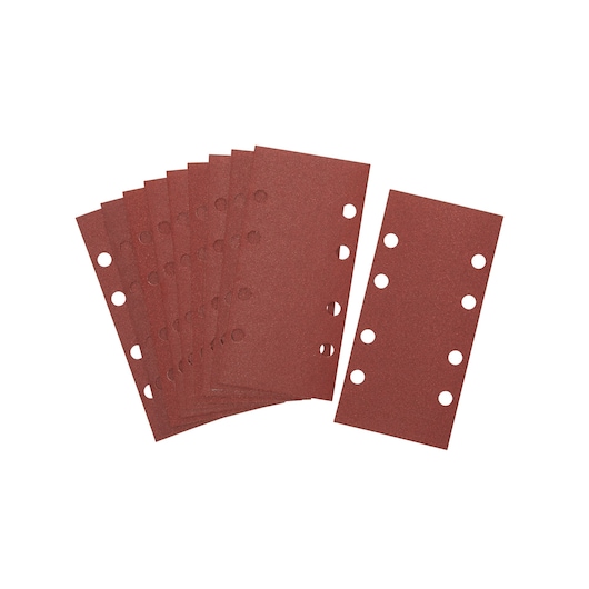 1/3 Sheet 93mm x 190mm 60G Multi Purpose Sanding Sheet 8 Hole (10 Pack)