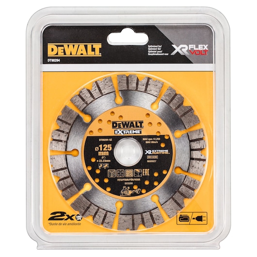 EXTREME RUNTIME 125 x 22mm Segmented Concrete Cutting Diamond Wheel