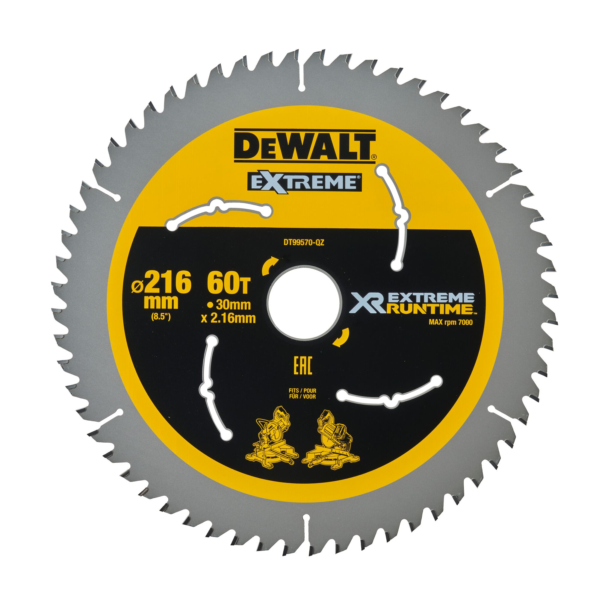 Dewalt 216mm top blade