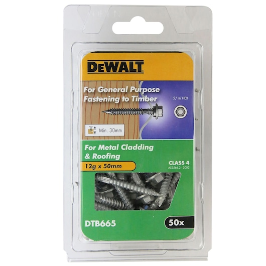 TYPE 17 CREST GRIP™ ROOFING CLASS 4 HEX HEAD Ø12 x 50 HANG