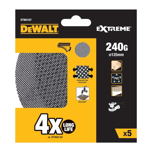 EXTREME Universal Abrasive Mesh ROS Sheet - 125mm Diameter - 240G