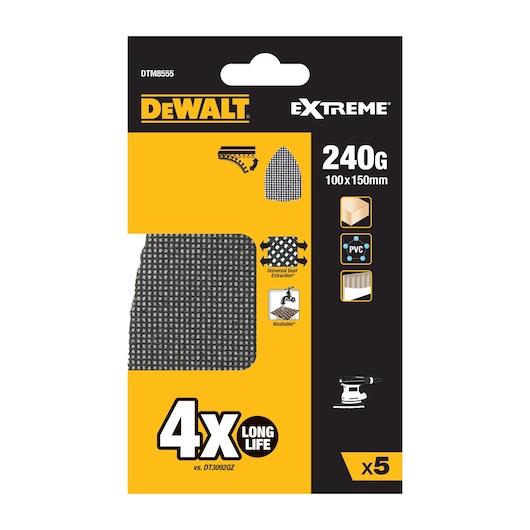 EXTREME Universal Abrasive Mesh Delta Sander - 100mm x 150mm - 240G