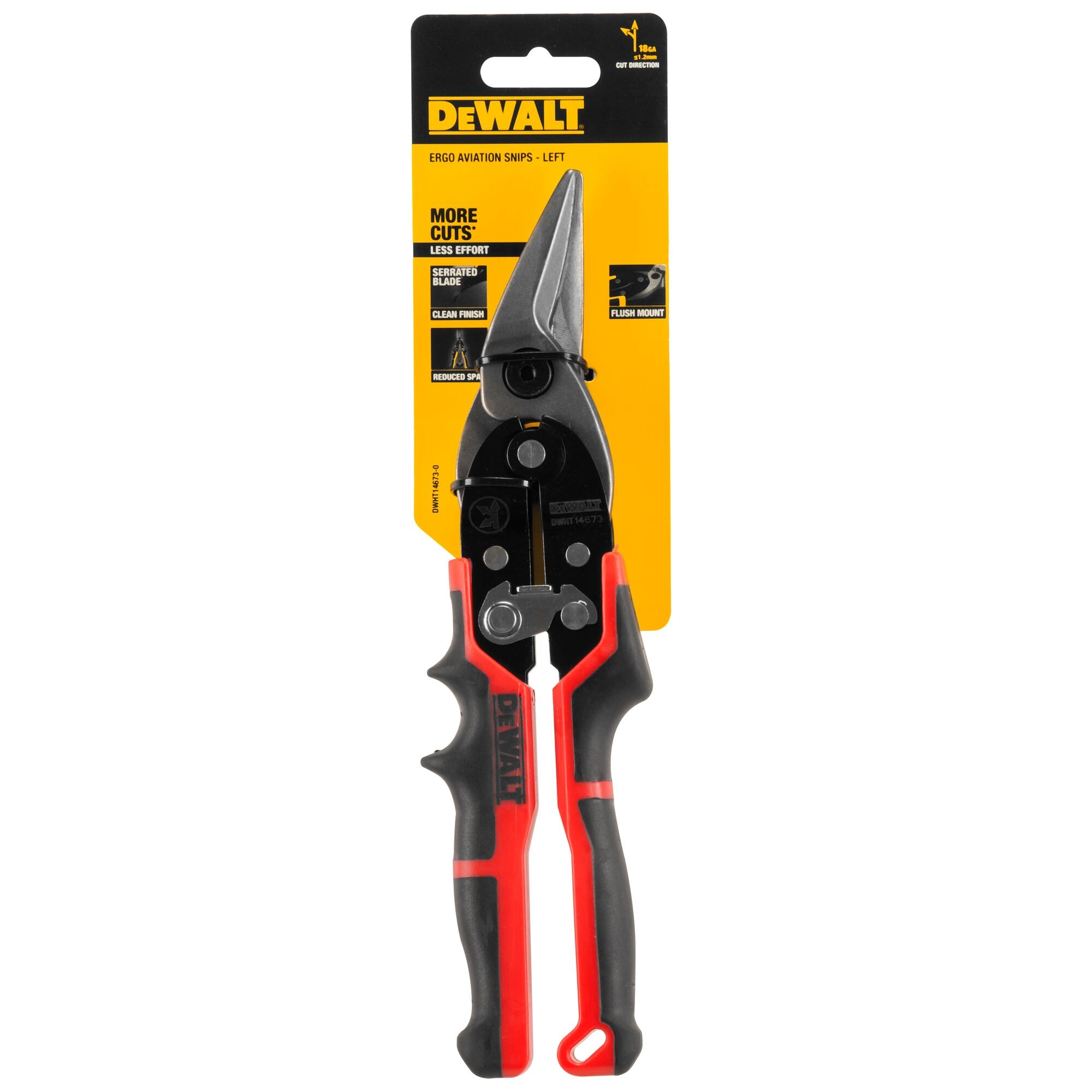 Left Cut Ergo Aviation Snip DEWALT